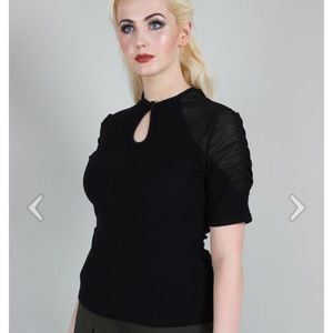 Voodoo Vixen Camden Black Blouse